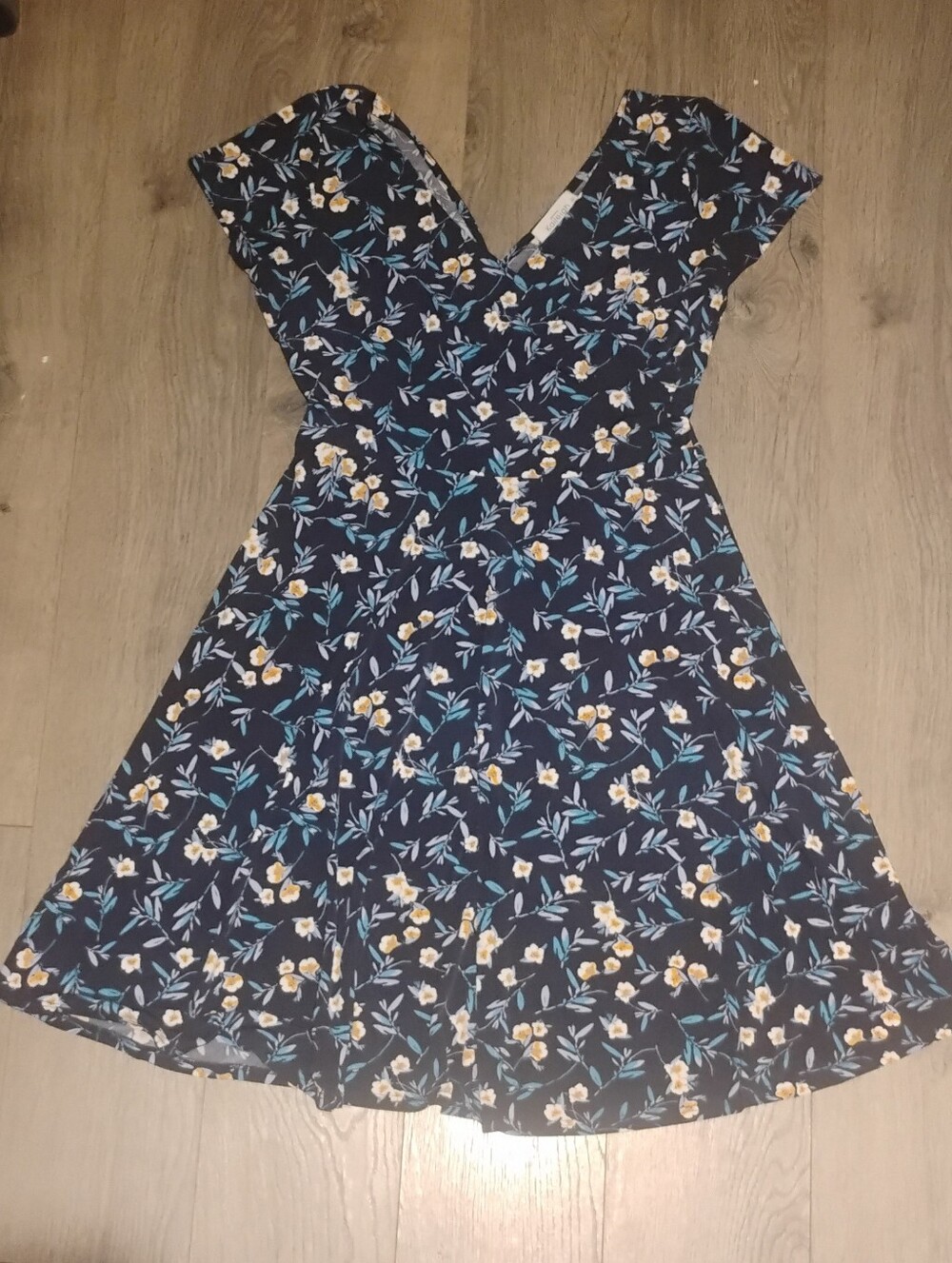 Navy Floral Dress